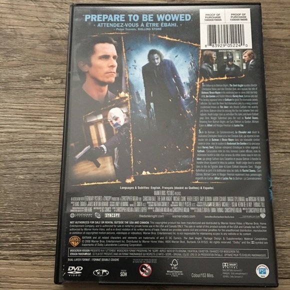 THE DARK KNIGHT - BATMAN SAGA DVD - Picture 2 of 2